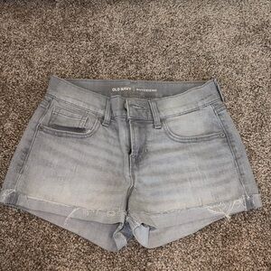 Old navy gray denim jean shorts boyfriend fit